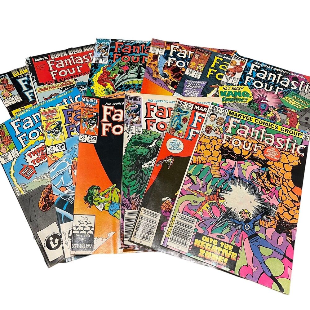 Lot FANTASTIC FOUR Comics 251 254 264 293 295 305 323 326 352 364 Annual 20 21